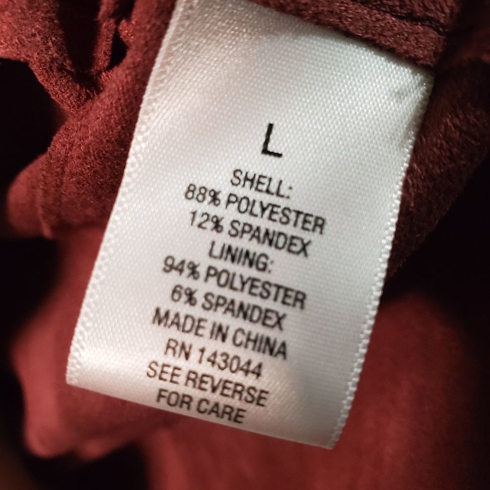 Dressbarn Suede Open Front Draped Jacket Size L - Picture 7 of 8